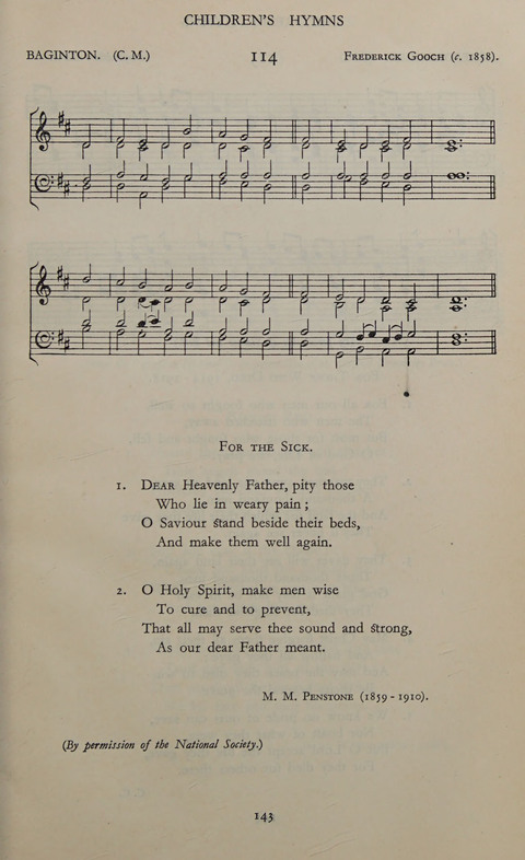 The Winchester Hymn Supplement: with Tunes page 143