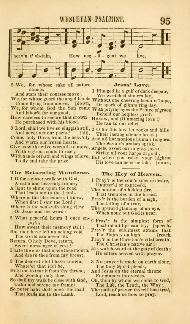 The Wesleyan Psalmist, or Songs of Canaan: a collection of hymns and tunes designed to be used at camp-meetings, and at class and prayer meetings, and other occasions of social devotion page 102
