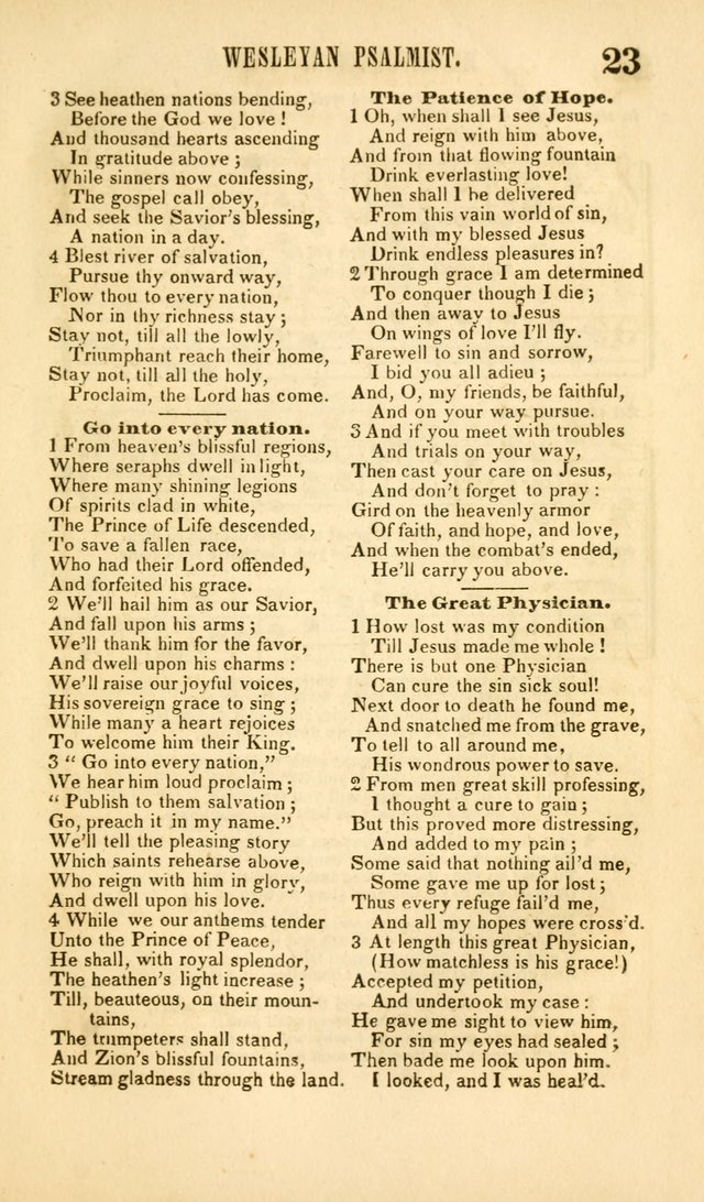 The Wesleyan Psalmist, or Songs of Canaan: a collection of hymns and tunes designed to be used at camp-meetings, and at class and prayer meetings, and other occasions of social devotion page 30