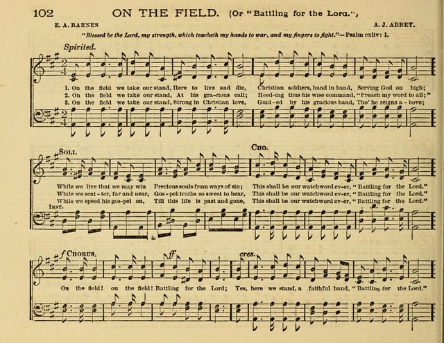 White Robes for the Sunday School: a choice new collection of songs, quartets, and choruses for Sunday-Schools, devotional meetings, and the home circle page 102