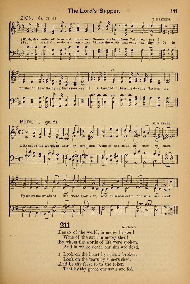 Worship in Song: a selection of hymns and tunes for the Service of the Sanctuary  page 111