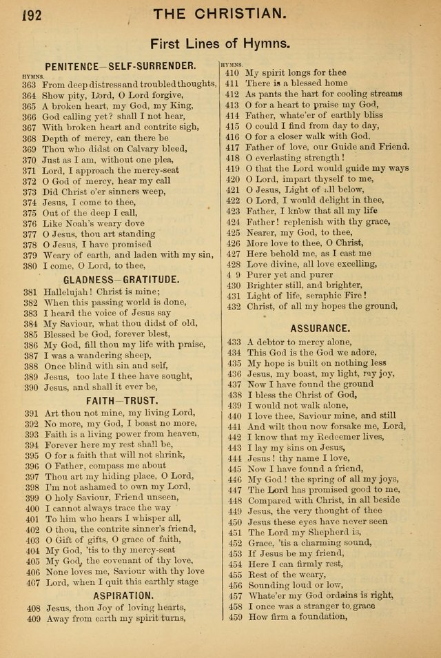 Worship in Song: a selection of hymns and tunes for the Service of the Sanctuary  page 192