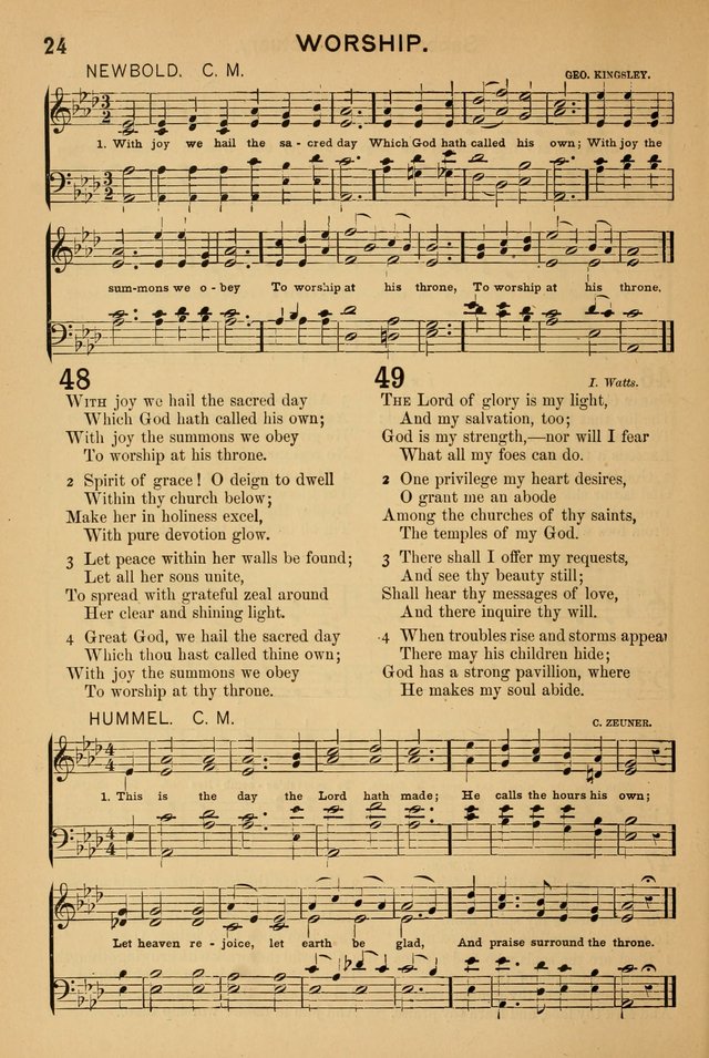 Worship in Song: a selection of hymns and tunes for the Service of the Sanctuary  page 24