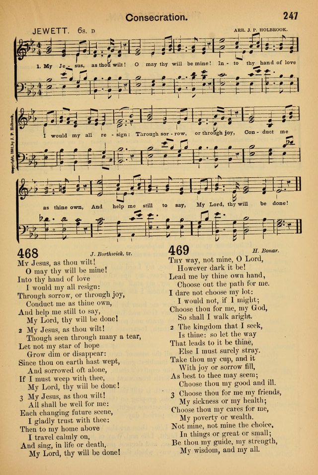 Worship in Song: a selection of hymns and tunes for the Service of the Sanctuary  page 247