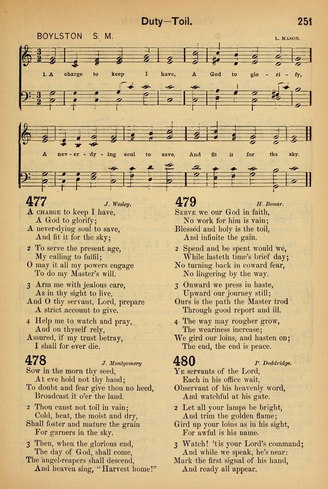 Worship in Song: a selection of hymns and tunes for the Service of the Sanctuary  page 251