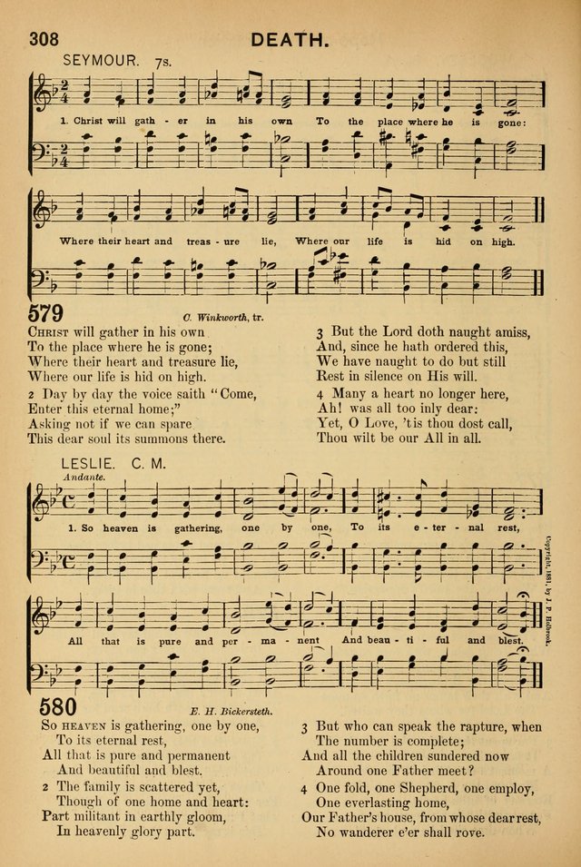 Worship in Song: a selection of hymns and tunes for the Service of the Sanctuary  page 308