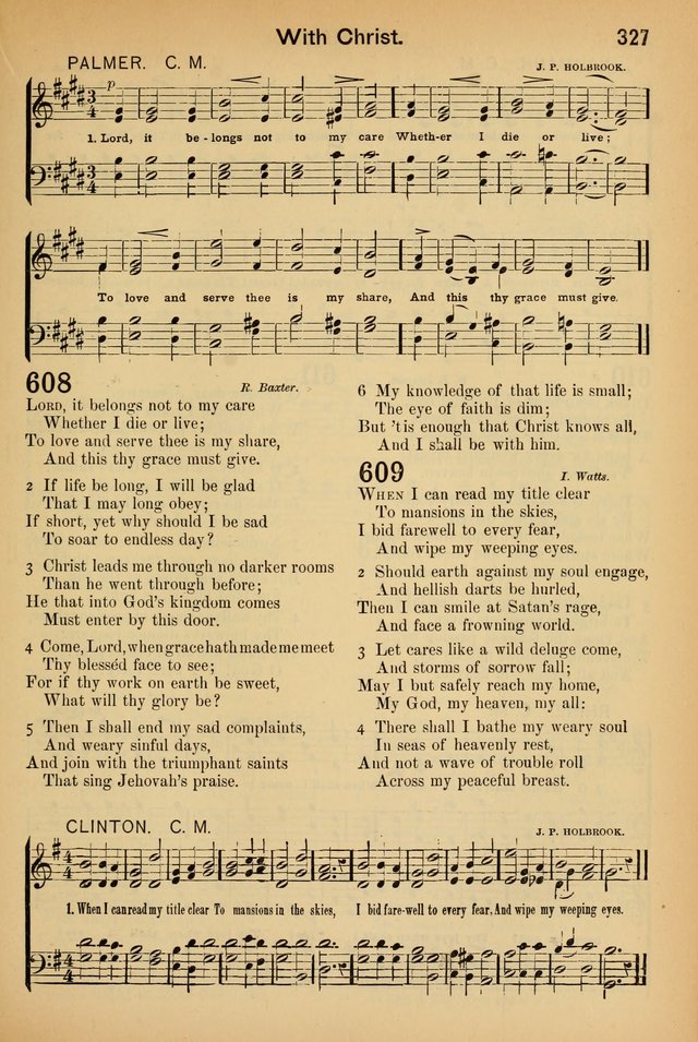 Worship in Song: a selection of hymns and tunes for the Service of the Sanctuary  page 327