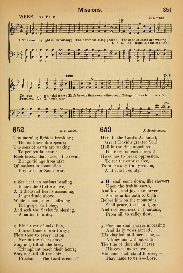 Worship in Song: a selection of hymns and tunes for the Service of the Sanctuary  page 351