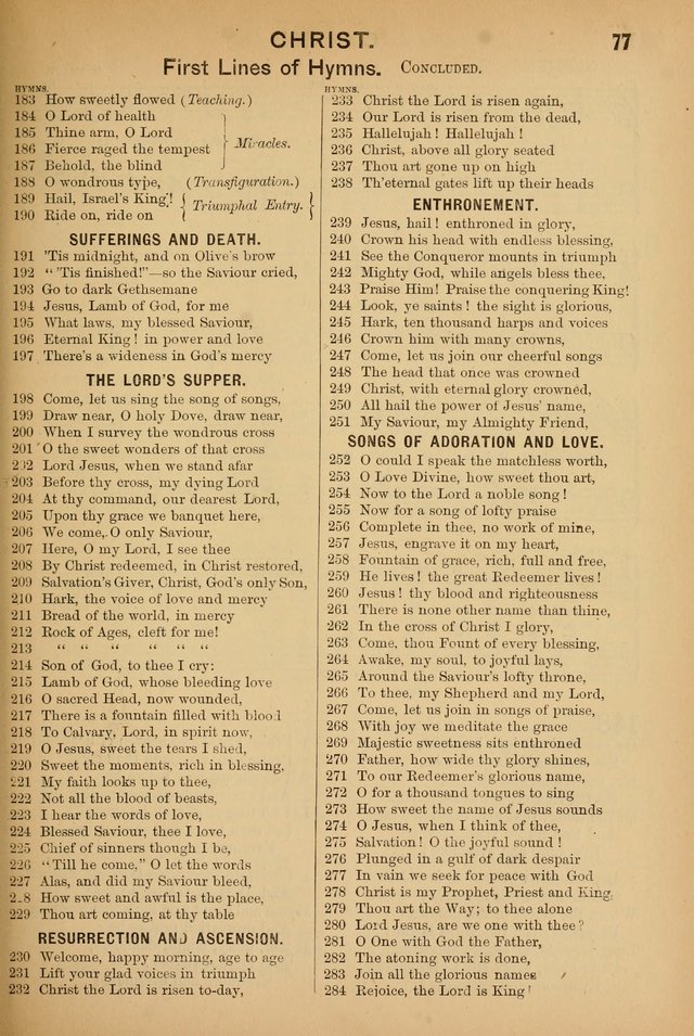 Worship in Song: a selection of hymns and tunes for the Service of the Sanctuary  page 77