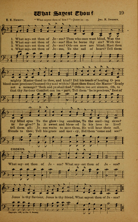 Winning Songs: for use in meetings for Christian worship or work page 19