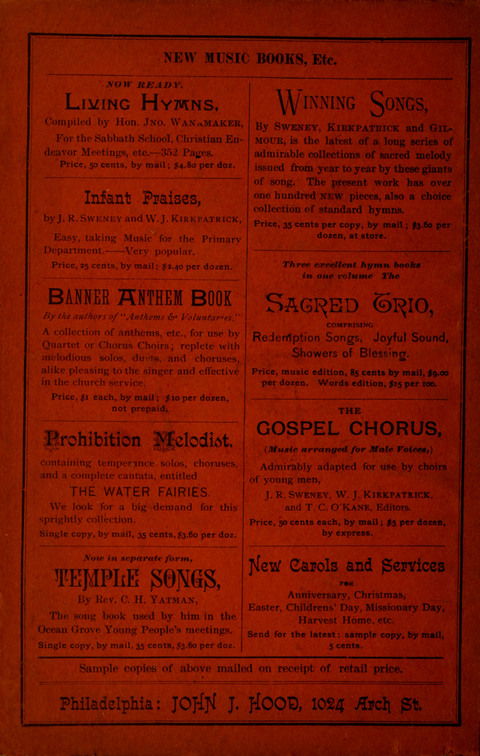 Winning Songs: for use in meetings for Christian worship or work page 196