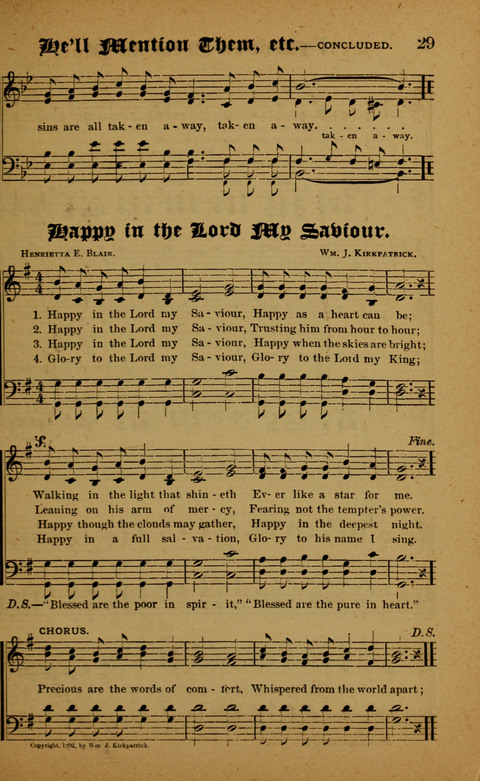 Winning Songs: for use in meetings for Christian worship or work page 29