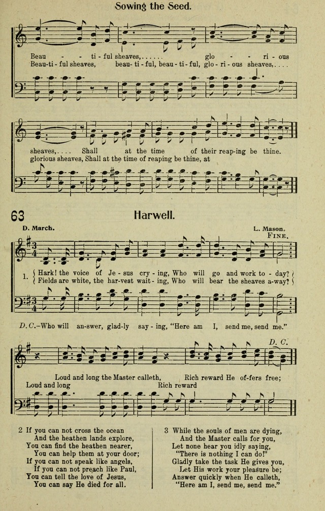 Worship and Service: a Peerless Coillection of New and Standard Gospel Songs and Hymns for Church, Bible School and Evangelistic Meetings page 64