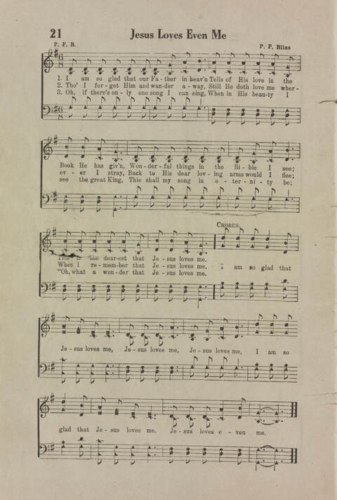 Wonderful Songs: A Collection of Familiar Hymns Designed for Evangelistic Work, For Use in Tents, Etc. page 20