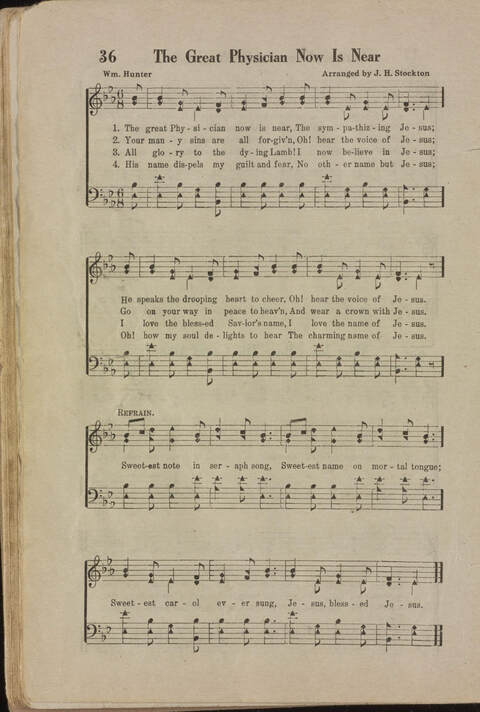Wonderful Songs: A Collection of Familiar Hymns Designed for Evangelistic Work, For Use in Tents, Etc. page 34