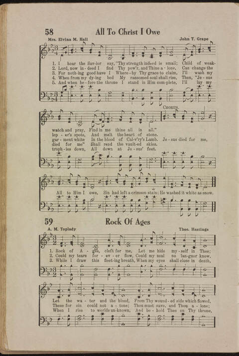 Wonderful Songs: A Collection of Familiar Hymns Designed for Evangelistic Work, For Use in Tents, Etc. page 54