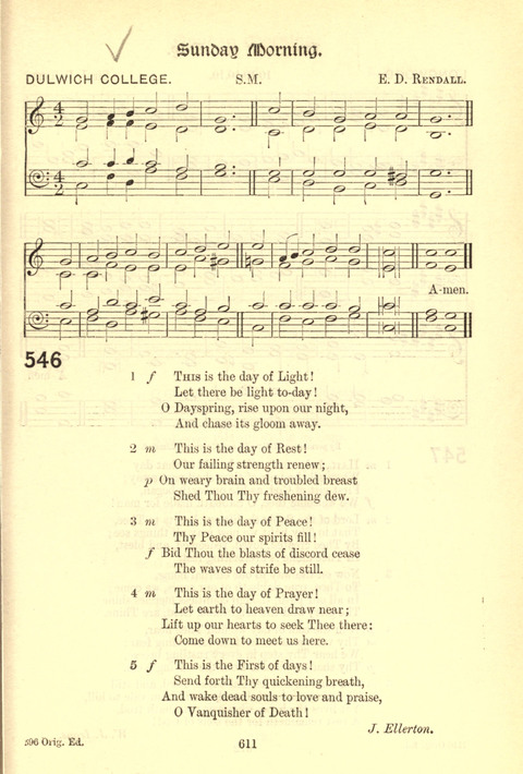 Worship Song: with accompanying tunes page 611