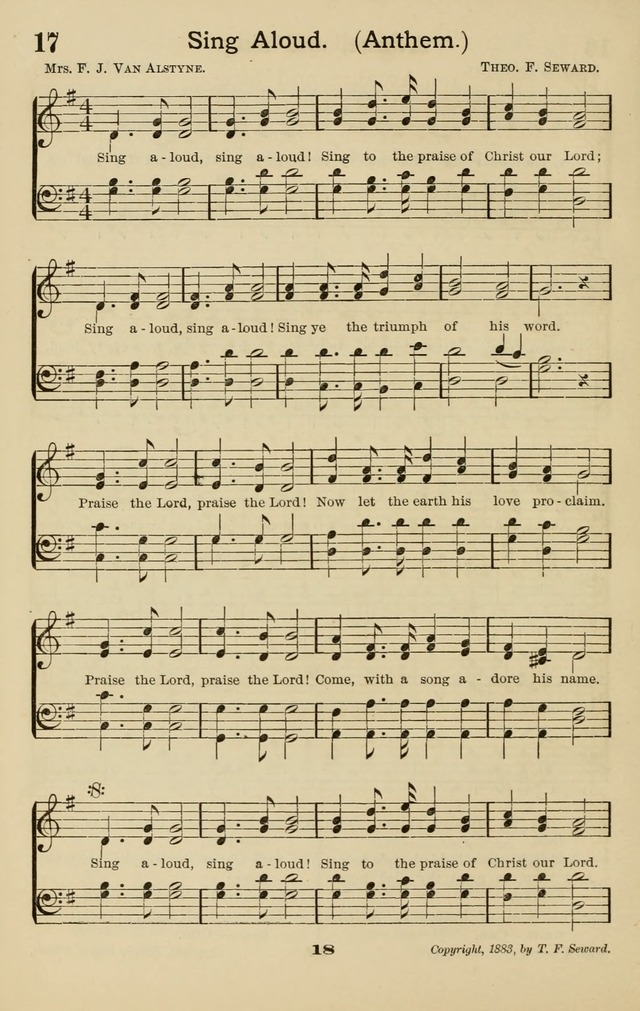 Westminster Sabbath School Hymnal, a collection of hymns and tunes for use in sabbath-schools and social meetings page 19