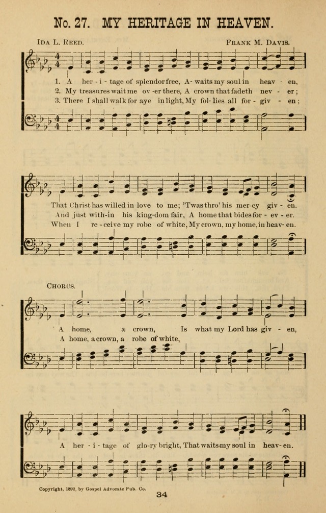 Words of Truth: a collection of hymns and tunes for Sunday schools and other occasions of Christian work and worship page 41