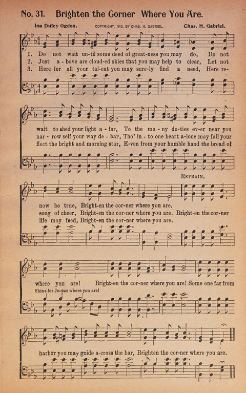 World Wide Revival Songs: for the Church, Sunday School and Evangelistic Meetings page 31