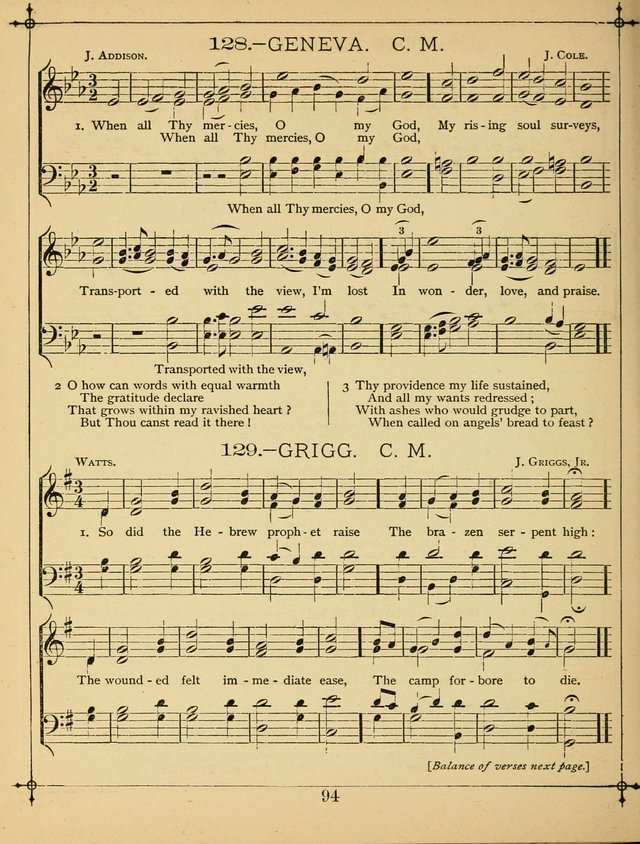 The Wreath of Gems: or strictly favorite songs and tunes for the Sunday School, and for general use in public and social worship page 94