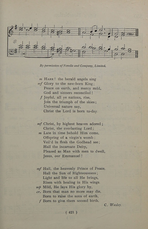 The Y.M.C.A. Hymnal: specially compiled for the use of men page 421