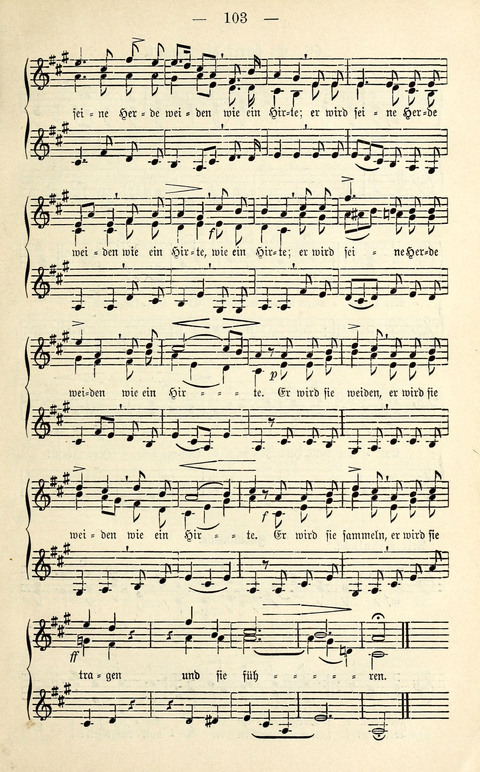 Zwei- und dreistimmige geistliche Lieder und Choräle: zum Gebrauch der Schwestern des Stuttgarter Diakonissenhauses, der Jungfrauen- und ähnlicher Vereine (2. Auflage) page 103