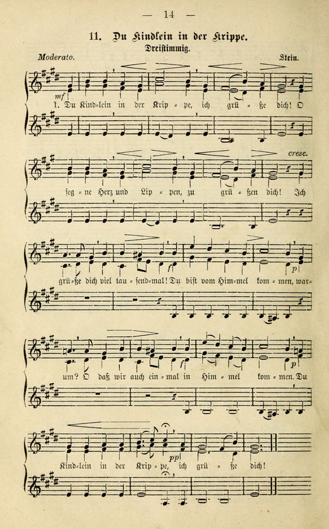 Zwei- und dreistimmige geistliche Lieder und Choräle: zum Gebrauch der Schwestern des Stuttgarter Diakonissenhauses, der Jungfrauen- und ähnlicher Vereine (2. Auflage) page 14