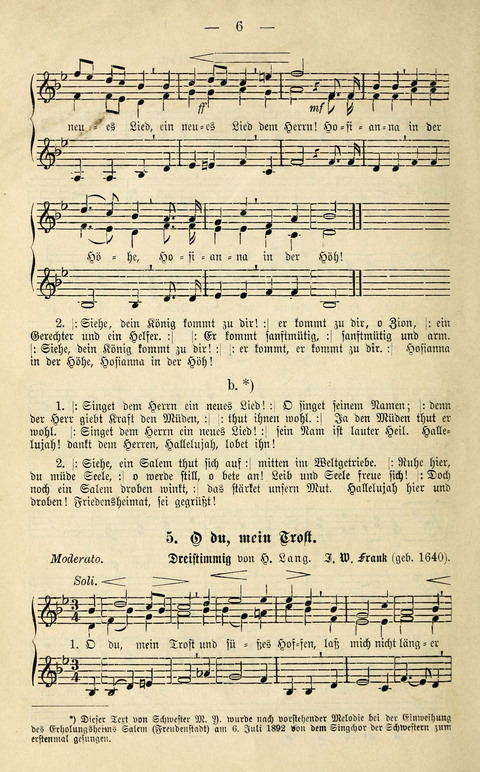 Zwei- und dreistimmige geistliche Lieder und Choräle: zum Gebrauch der Schwestern des Stuttgarter Diakonissenhauses, der Jungfrauen- und ähnlicher Vereine (2. Auflage) page 6