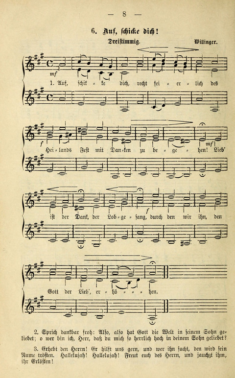 Zwei- und dreistimmige geistliche Lieder und Choräle: zum Gebrauch der Schwestern des Stuttgarter Diakonissenhauses, der Jungfrauen- und ähnlicher Vereine (2. Auflage) page 8