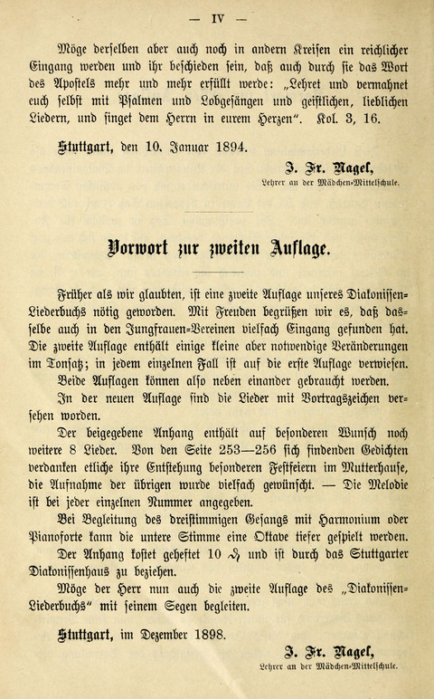 Zwei- und dreistimmige geistliche Lieder und Choräle: zum Gebrauch der Schwestern des Stuttgarter Diakonissenhauses, der Jungfrauen- und ähnlicher Vereine (2. Auflage) page vii