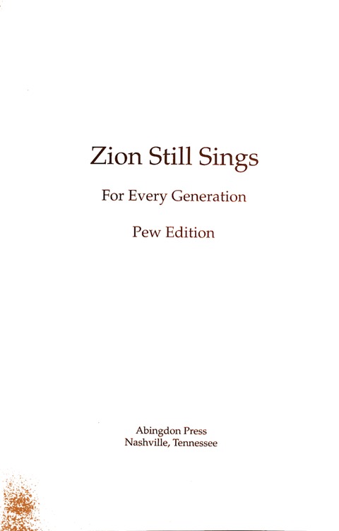 Zion still Sings page ii